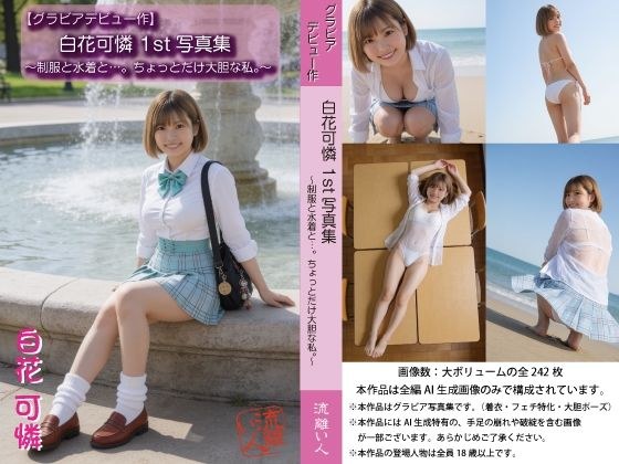 【グラビアデビュー作】白花可憐 1st写真集 〜制服と水着と…。ちょっとだけ大胆な私。〜 メイン画像