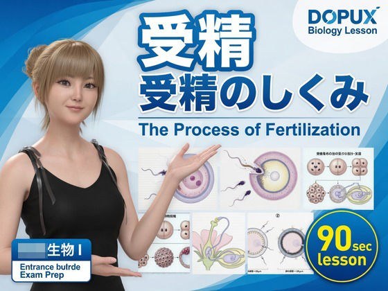 【▲20】一ノ瀬廻里 大学に進学し強豪予備校『DOPUX(ドピュックス』で生物I,IIを教える名物講師に!(Vol.035:受精) メイン画像