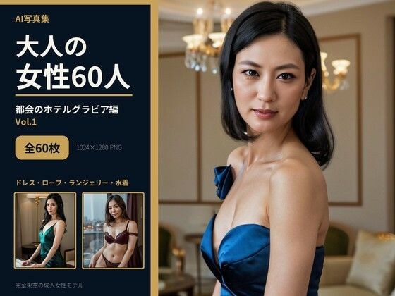 AI写真集 大人の女性60人 都会のホテルグラビア編 Vol.1 メイン画像
