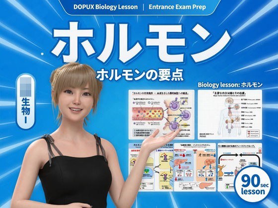 【▲20】一ノ瀬廻里 大学に進学し強豪予備校『DOPUX（ドピュックス』で生物I，IIを教える名物講師に！（Vol.038:ホルモン）