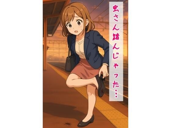 【踏み潰し】会社の先輩は可愛いのに、足が臭くて虫を平気で踏み潰す【足の匂いフェチ】 メイン画像