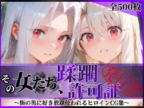 その女たち、蹂躙許可証発行済み -街の男たちに好き放題使われるヒロインCG集- イ●ヤ&ア●リ編 メイン画像