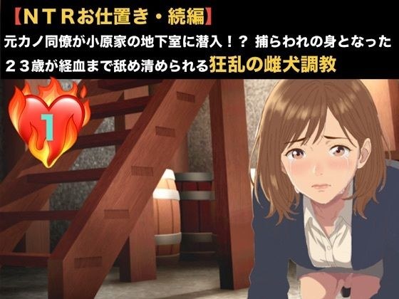 【NTRお仕置き・続編】元カノ同僚が小原家の地下室に潜入!? 捕らわれの身となった23歳が経血まで舐め清められる狂乱の雌犬調教 第一話 踏み越えた一線と血の洗浄 〜元カレの無残な姿と目の前で繰り広げられる人妻オシッコ冷や飯の晩餐〜 メイン画像