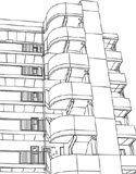 背景・線画 素材 マンション メイン画像