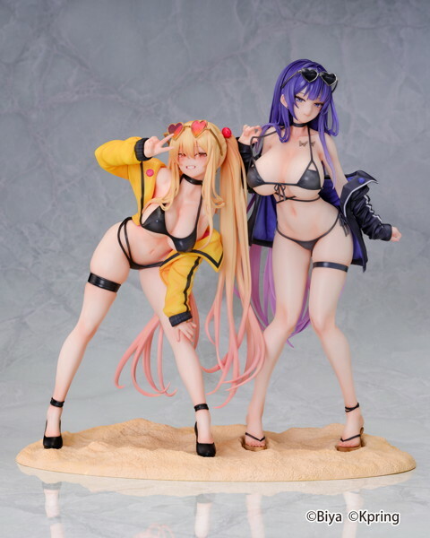 [FANZA Exclusive] Yuna & Sayuri 2-piece set with special pedestal Illustration by Biya & K Pring メイン画像