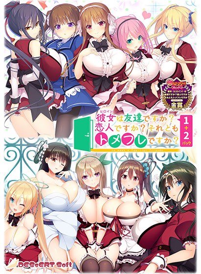 Is she (heroine) a friend? Is she a lover? Or is it Tomefure? 1 + 2 pack メイン画像