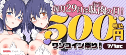 毎月29日は駄肉（にく）の日！税込500円ワンコイン祭り