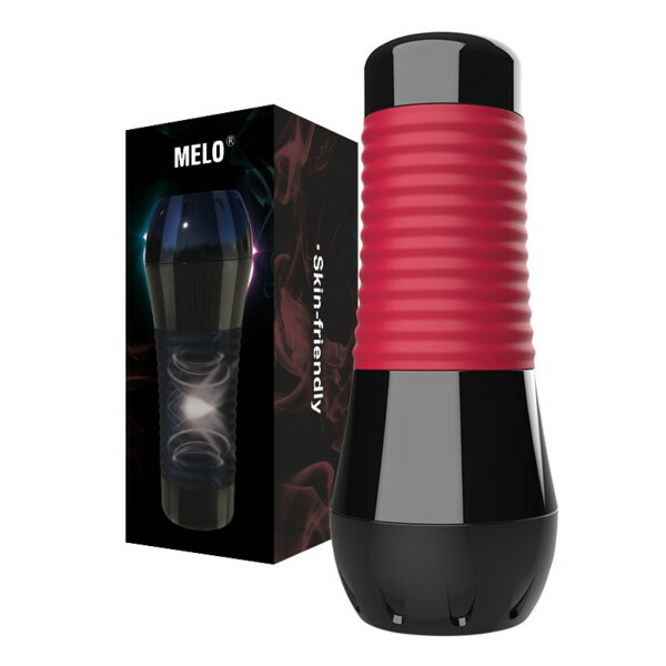 MELO skin-friendly Masturbator Cup Black＋Wine Red（L1349-0）
