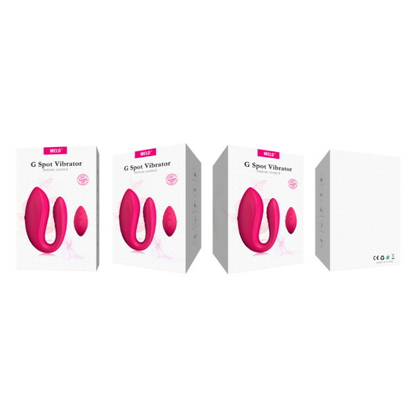 MELO G-spot Vibrator remote control2 rose red（L1285-1） メイン画像